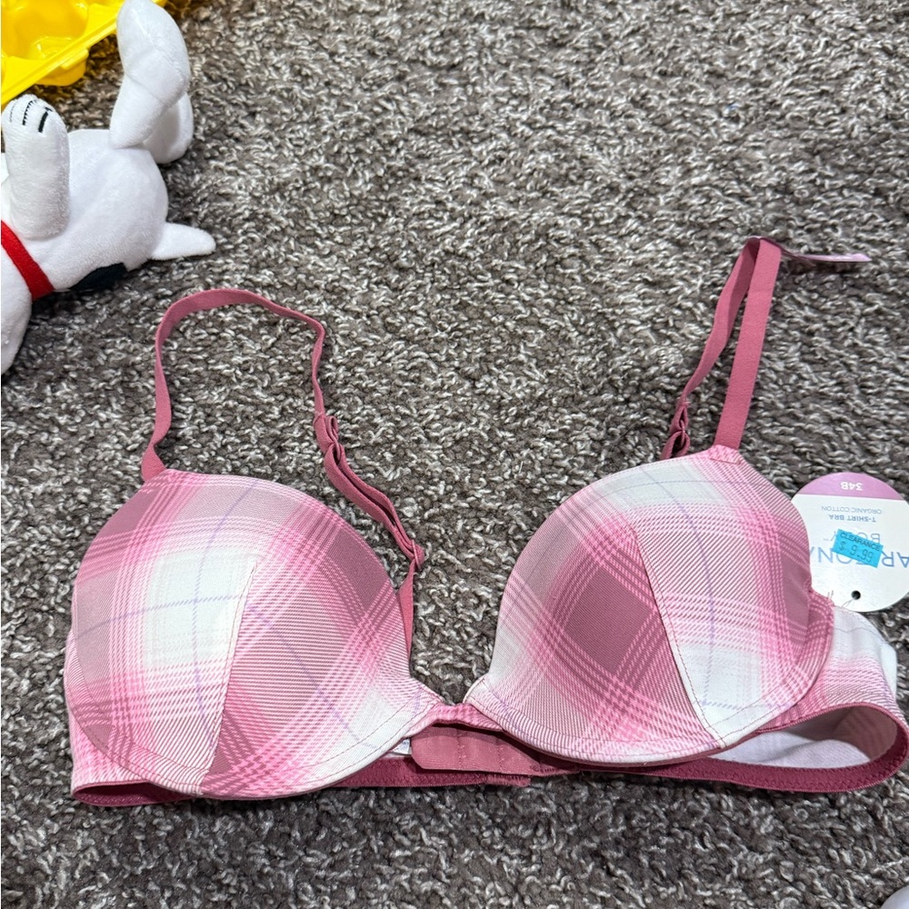 Arizona Jean Company Pink Plaid Bra